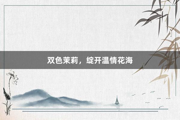 双色茉莉，绽开温情花海