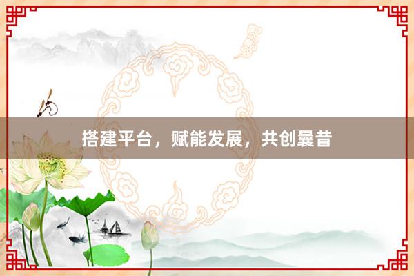搭建平台,赋能发展,共创曩昔
